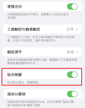 巴塘苹果授权维修站分享iPhone轻点无法唤醒怎么办 